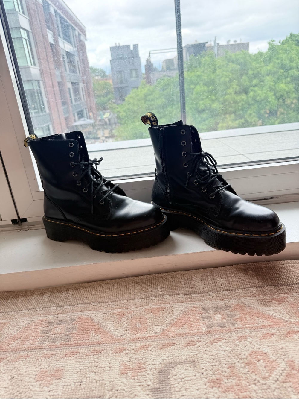 Brand new Doc Martens Black Platform Lace-Up Women's Boots